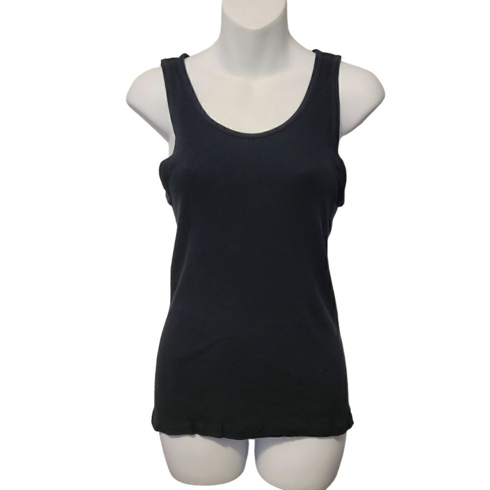 2/$20 Jockey Black 100% Cotton Tank Top Size: Small